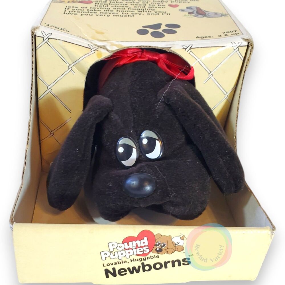 Tonka Vintage 1985 Pound Puppies Newborn Black